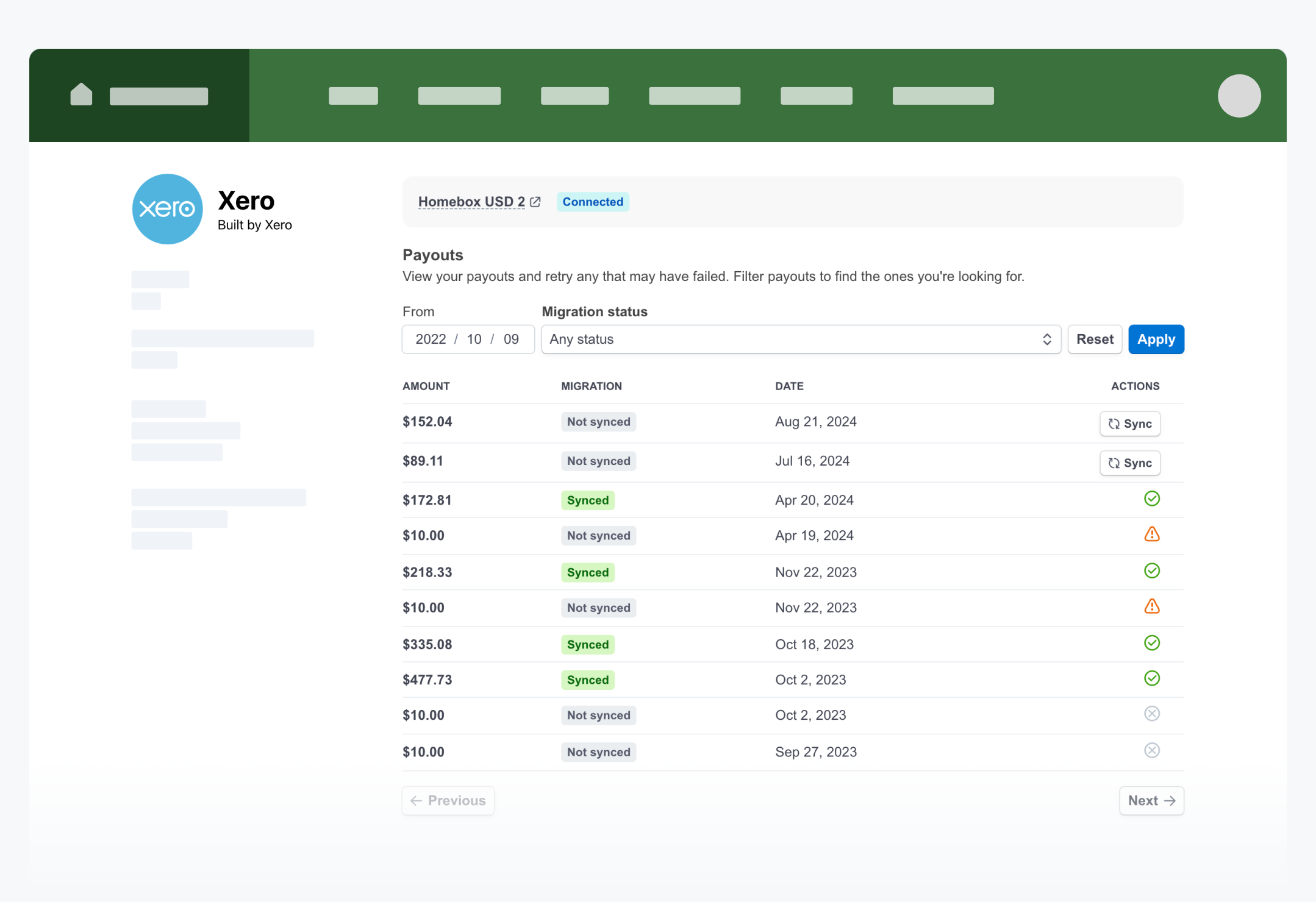 Xero Stripe App