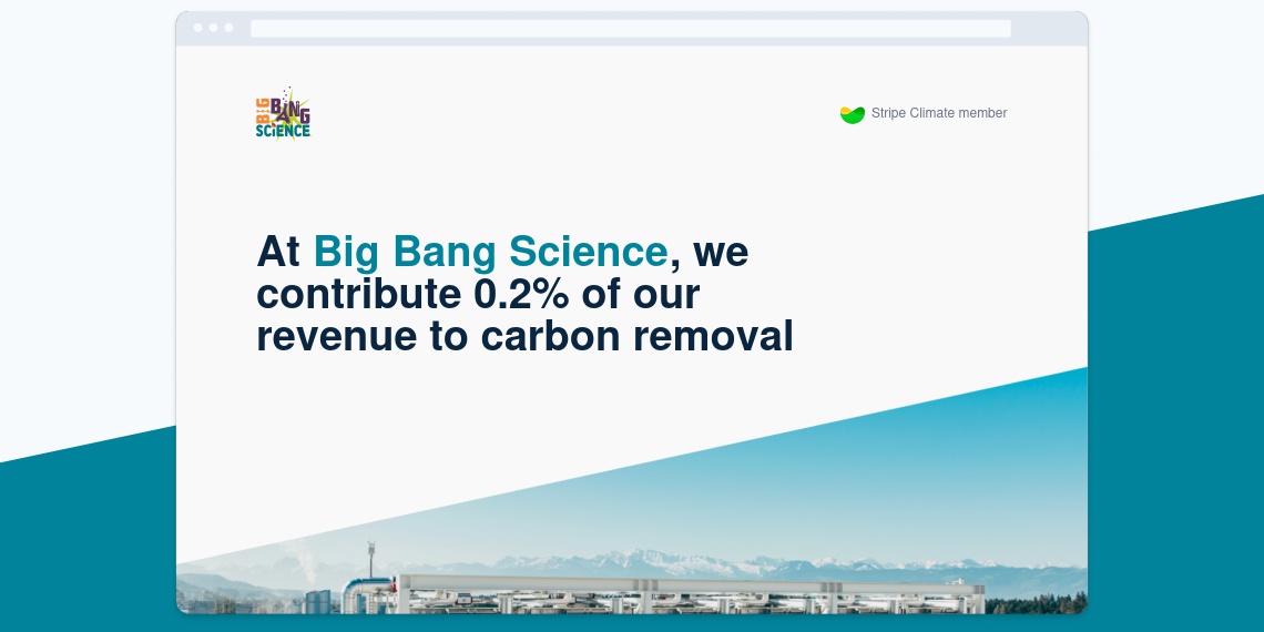 Big Bang Science: Our Carbon Removal Commitment