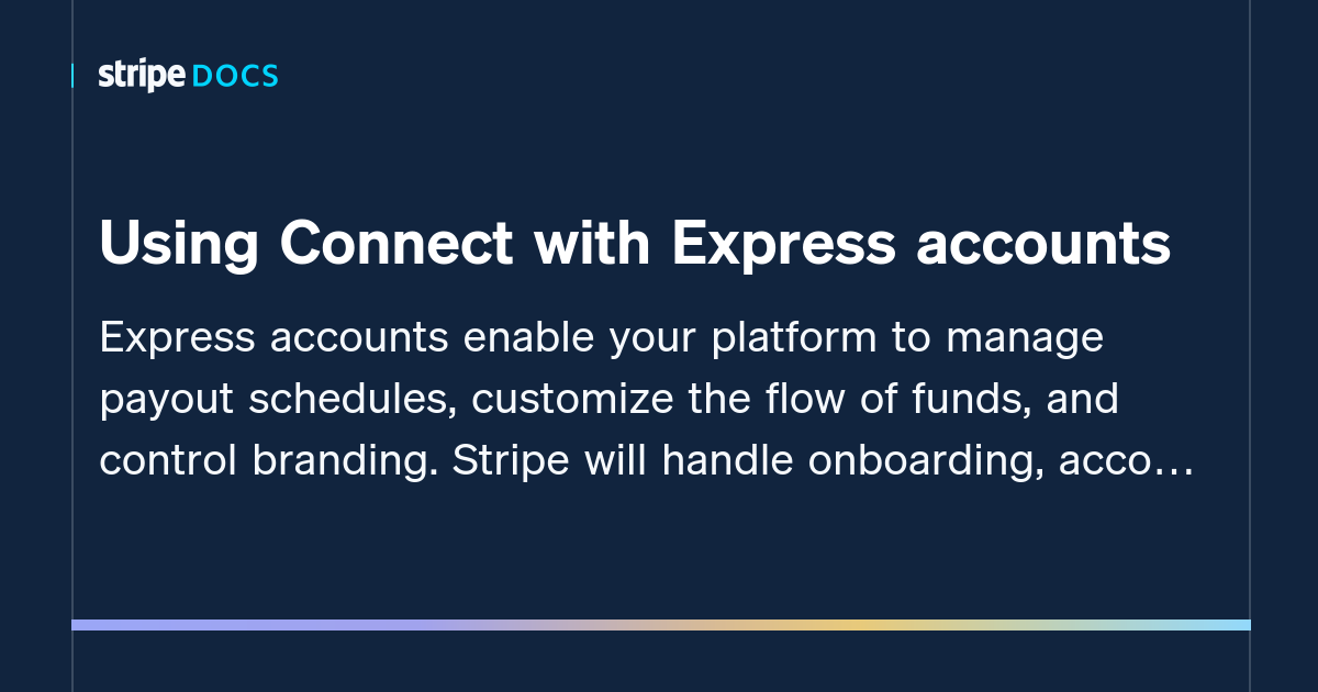Using Connect with Express accounts