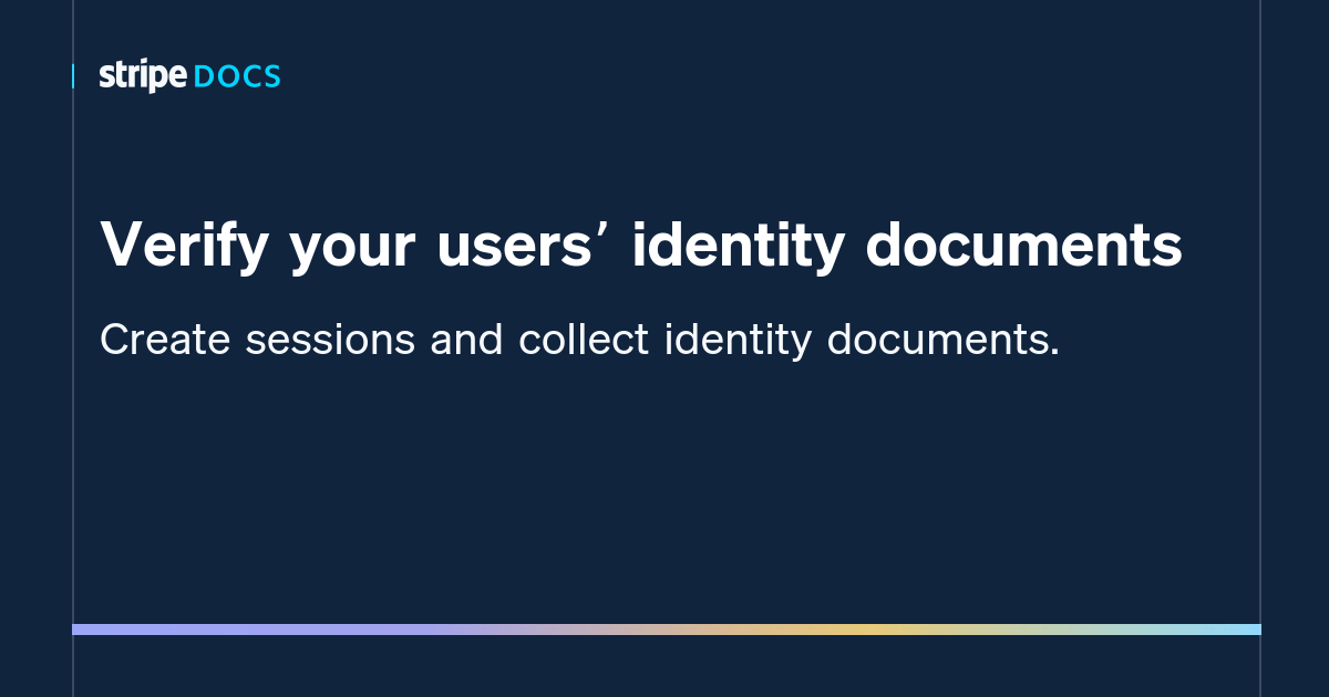 Verify your users' identity documents