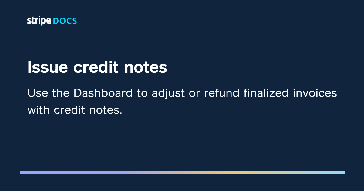 issue-credit-notes-stripe-documentation