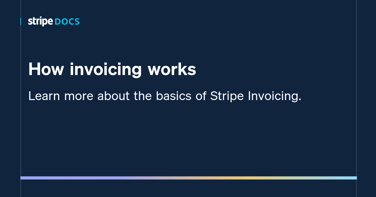 How invoicing works