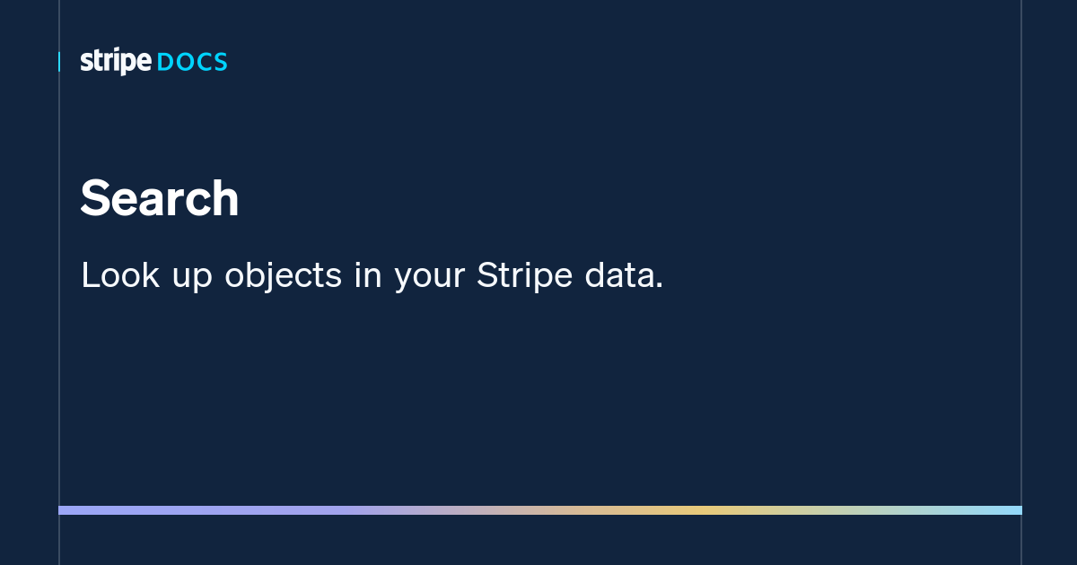Search  Stripe Documentation